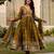 Mehendi Fendy Satin Wedding wear Desiner Gown