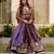 wine fendy satin salwar kameez with embroidery