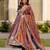 Wine Fendy Satin Wedding wear Desiner Embroidery Work Gown