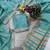 sky blue jari dori embroidery cotton saree with mirror work
