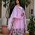 Pink Color Faux georgette Embroidery Work Designer Wedding Wear Gown