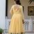 Yellow Color Faux georgette Embroidery Work Designer Wedding Wear Gown