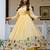 Yellow Color Faux georgette Embroidery Work Designer Wedding Wear Gown