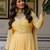 Yellow Color Faux georgette Embroidery Work Designer Wedding Wear Gown