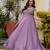 Lavender Color Vichitra Silk Designer party WEar Gown