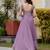 Lavender Color Vichitra Silk Designer party WEar Gown