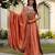 Orange Color Vichitra Silk Designer party WEar Gown