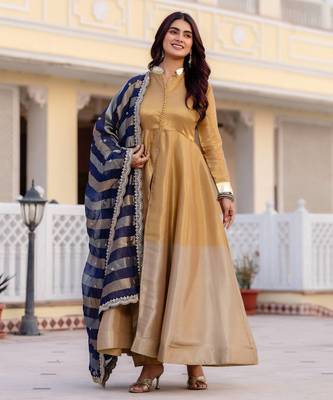 multicolor banarasi viscose salwar suit with embroidery 3