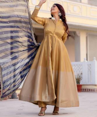 multicolor banarasi viscose salwar suit with embroidery 5