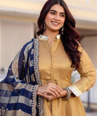 multicolor banarasi viscose salwar suit with embroidery 6