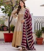 multicolor banarasi viscose salwar kameez with sequins work
