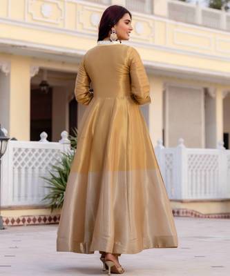 multicolor banarasi viscose salwar kameez with sequins work 4