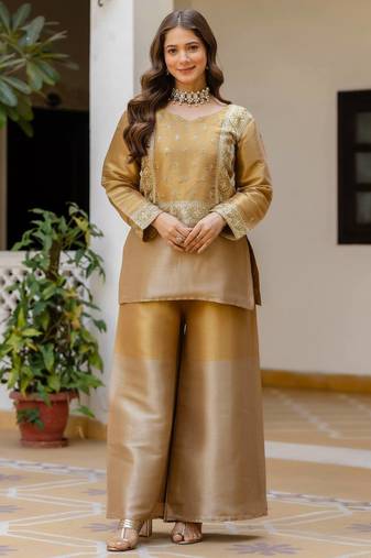 MultiColor Pure Banarasi Viscose Designer Co Ord Set