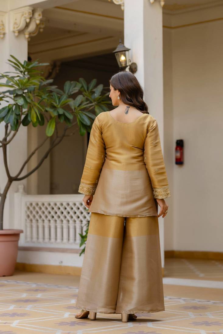 MultiColor Pure Banarasi Viscose Designer Co Ord Set