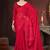 red silk saree with 3mm sequins embroidery