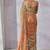 Orange Multi Color Print And Mirror Work Silk Saree