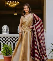 multicolor banarasi lehenga choli with mirror work