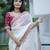 Off White Color Sequins and Jari Dori Embroidered Banarasi Crush Saree Saree