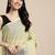 Green linen saree with blouse