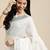 White linen saree with blouse
