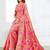 Pink linen printed saree with blouse