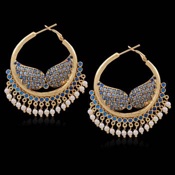 Beautiful Chandbali Type Hoop Hangings 1