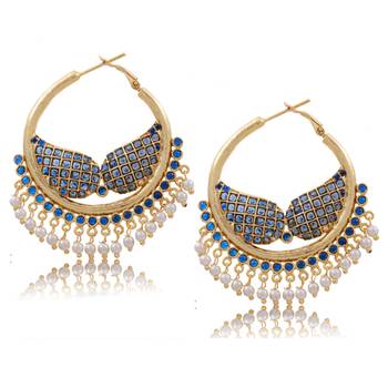 Beautiful Chandbali Type Hoop Hangings 3