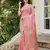 Pink linen woven work saree with blouse