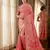 Pink linen woven work saree with blouse