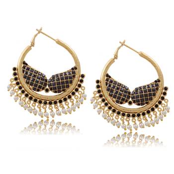 Beautiful Chandbali Type Hoop Hangings 3