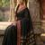 Black silk woven saree with blouse