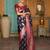 Navy silk woven saree with blouse
