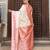 Off white silk woven saree with blouse