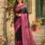 Black pochampally printed saree with blouse
