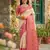 Cream pochampally printed saree with blouse