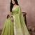 Green cotton saree with blouse