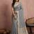 Grey cotton saree with blouse