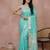 Blue cotton saree with blouse