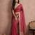 Coral cotton saree with blouse