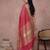 Coral cotton saree with blouse