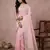 Pink cotton saree with blouse