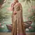 Brown tissue saree with blouse