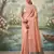 Peach tissue saree with blouse