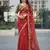 Red Color  Multi Work Coding Work And Sequins Work Organza Silk Saree