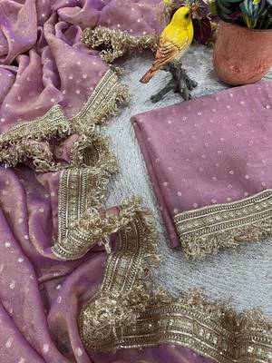 Light Pink Color Zari Woven and Work Jacquard Butti Silk Saree 4