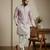 Pink designer festive wear satin kurta-pajama