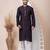 Violet designer festive wear jacquard kurta-pajama