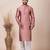 Peach designer festive wear jacquard kurta-pajama