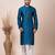 Green designer festive wear jacquard kurta-pajama