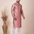 Peach designer festive wear jacquard kurta-pajama